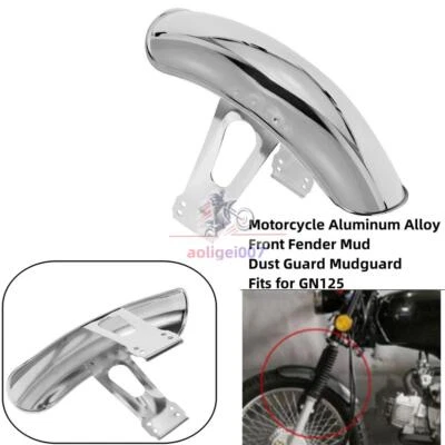 Universal Front Fender Chrome Mudguard Guard For Honda CG125 GN125 Cafe Racer - Image 1 of 4