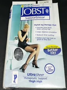 Jobst Supportwear Damen kleiner schwarzer Oberschenkel hoch ultradurchsichtig Stützschlauch 8-15 - Bild 1 von 6