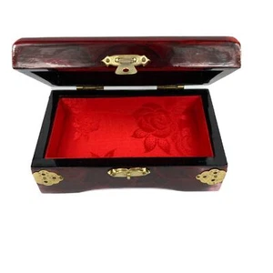 Fun Collectible Rosewood Trinket Box with Rose printed lining - Picture 1 of 6
