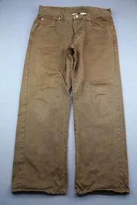 Pantalones de mezclilla vintage para hombre Lucky Brand 165 marrones de altura baja rectos talla 32 (meas 34x28) - Imagen 1 de 11