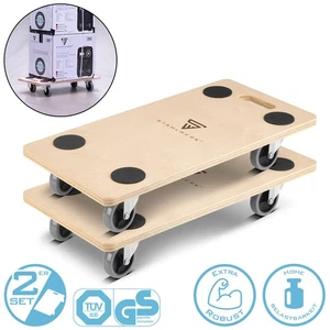 STAHLWERK Rollwagen 2er Set bis 250 kg 58x29 cm Rollbrett Transportroller - Bild 1 von 9