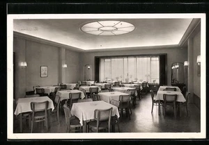 Mannheim, Ansichtskarte, Innenansicht des Speisesaals vom Hotel Gloria - Picture 1 of 2