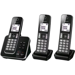Panasonic KX-TGD623E Cordless Phone Call Block Answer Machine Trio - Zdjęcie 1 z 8
