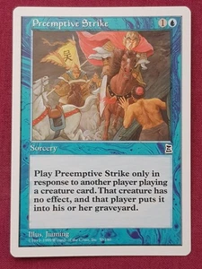 Magic The Gathering PORTAL THREE KINGDOMS PREEMPTIVE STRIKE blue card MTG - Picture 1 of 2