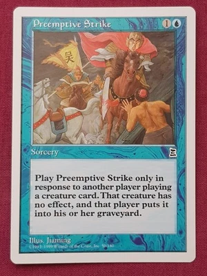 Magic The Gathering PORTAL THREE KINGDOMS PREEMPTIVE STRIKE blue card MTG - Image 1 of 2