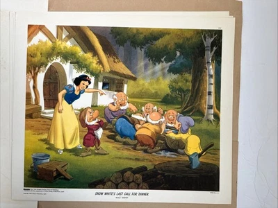 Walt Disney Impresiones Blancanieves Bambi Litografías Set de 4 Completo 1947 Foto 1 de 4