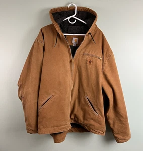 Carhartt 3XL Fleece Lined Hooded Zip Up J141-211 Camel Beige Arbeitsjacke Sierra - Bild 1 von 14