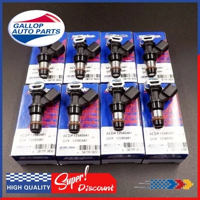 8PCS ACDelco 12580681 Fuel Injector 217-1621 2004-10 Chevy GMC 5.3/6.0/6.2 NEW — 第 1/4 张图片