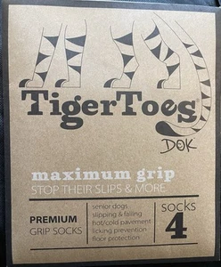 TIGER TOES DOK 4 SOCKS, SIZE SMALL, PREMIUM GRIP SOCKS, NEW - Picture 1 of 5