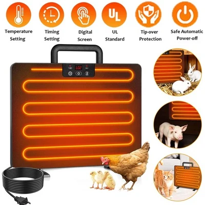 Calentador de gallinero, espacio radiante seguro energía térmica pollito mascota gato perro calentador Foto 1 de 4