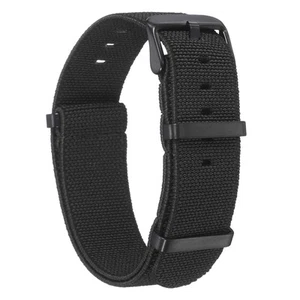 Elastic Nylon Watch Band 22mm Waterproof One Piece Watch Strap, Black - Zdjęcie 1 z 7
