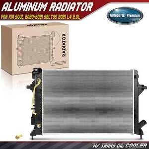 Radiator w/ Transmission Oil Cooler for Kia Soul 2020-2021 Seltos 2021 L4 2.0L