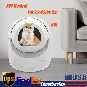 Automatic Smart Cat Litter Box Self-Cleaning Odor Removal APP control Low Noise - Picture 1 of 20