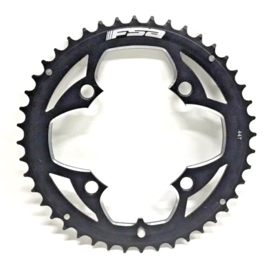 FSA Vero Pro Road Alloy Chainring 44T 104 BCD 4-Bolt Black Anodized WA146 NEW - Image 1 of 4