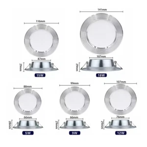 Led Downlight Round Recessed Ceiling Light Warm Cool White Energy Saving Spot - Picture 1 of 15