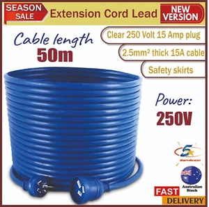 Bayer Cord Lead Power 50m 250V 15A Heavy Duty Extension BEX50M15A - Picture 1 of 4