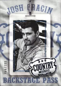 2015 Country Music Backstage Pass Blue #5 Josh Gracin - Picture 1 of 2