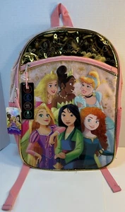 Disney Princesses Backpack School Book Bag 17" Pink NWT - Picture 1 of 10