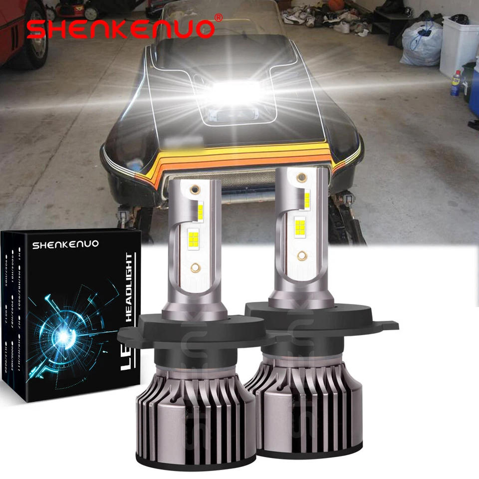 For Ski-Doo Tundra 93-2014 2015 2016 2017 2018 2019 H4 White LED Headlight Bulbs - Image 1 of 4