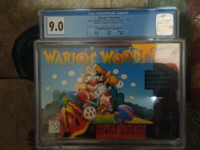 Wario’s Woods Super NES CGC 9.0 A++ SEALED Graded 1998 not Wata - Image 1 of 4