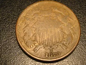 1870 Two Cent Piece BETTER DATE - Picture 1 of 4
