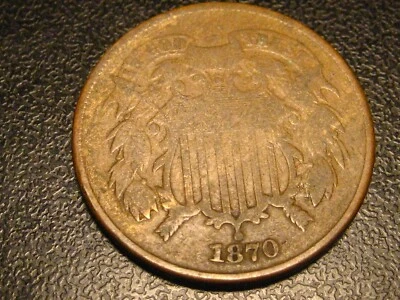 1870 Two Cent Piece BETTER DATE - Image 1 of 4
