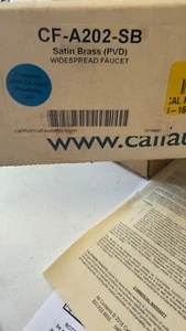 California Faucets CF-A202-SB Widespread Bathroom W/Cross Handles - Satin Brass - Picture 1 of 2