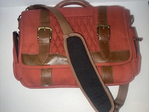 BERETTA TACTICAL MESSENGER BAG RUST RED TRAVEL ATTACHE 15 X 12 X 5