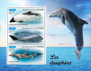 2023/04- CHAD - DOLPHINS 3V MNH ** - Picture 1 of 1