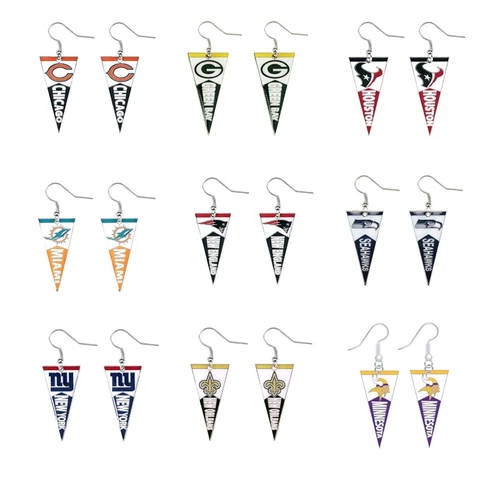 NFL Pennant Dangle Earrings - Pick Your Team Cover
