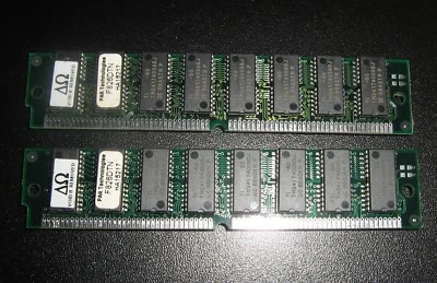 2x 16MB 4Mx32 FPM Non-Parity 72-Pin SIMM 5V 4X32 Memory 32MB Mac PC UNIX 60ns - Image 1 of 3