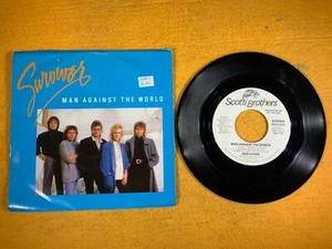 T4-84 SURVIVOR Man Against The World - ZS4-07070 - WHITE LABEL PROMO - 1986 - Picture 1 of 7