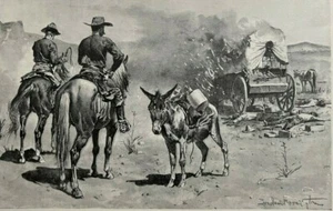 Ilustración de revista vintage de 1894 The Mexican Frederic Remington - Imagen 1 de 2
