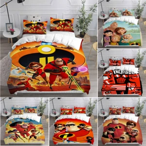 The Incredibles Elastigirl Frozone 3D Duvet Cover Bedding Set Pillowcase Quilt - Picture 1 of 25