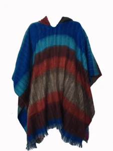 LOTE AL POR MAYOR DE 10 PONCHOS ARCO IRIS CON CAPUCHA DE ALPACA SUAVE Y HERMOSA 10V - Imagen 1 de 9