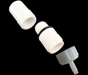 BUCKET/DRUM/PAIL 1/4" HOSE BARB GRAVITY WATER KIT FOR RABBIT NIPPLE DRINKERS - Picture 1 of 1