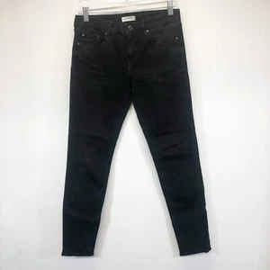 Zara Jeans Womens Size 6 Black Stretch Ankle - Picture 1 of 6