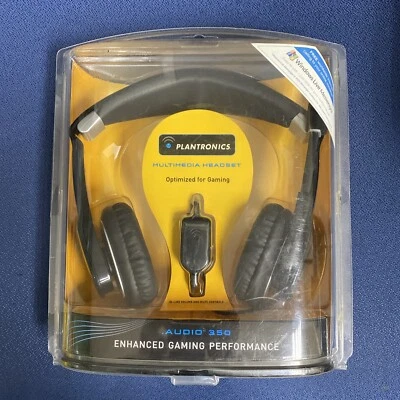 NEW Plantronics Audio 350 Multimedia Stereo PC w/ Noise Cancelling Microphone - Image 1 of 2