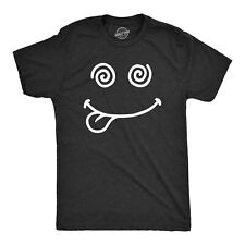 Mens Crazy Smile T Shirt Funny Silly Insane Whacky Smiling Face Tee For Guys
