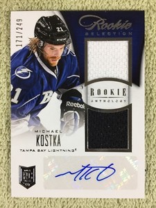 2013-14 Anthology MICHAEL KOSTKA Rookie RC Autograph Jersey #/249 Lightning