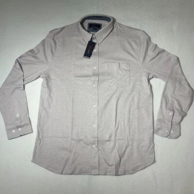 Johnston & Murphy Flex Shirt Men Long Sleeve Casual Purple Blue Green M L XL XXL - Image 1 of 4