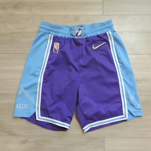 Nike Shorts LA Lakers NBA 2021/22 City Edition lila blau Swingman Gr. M 34 - Bild 1 von 12