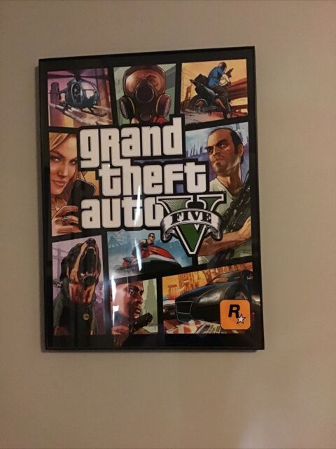 Grand Theft Auto GTA 5 Game Store Double Sided Promo Poster Spring 2013 RARE