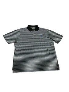 FootJoy TPC Sawgrass Golf Polo Black White and Grey Stripes Size XL - Picture 1 of 8