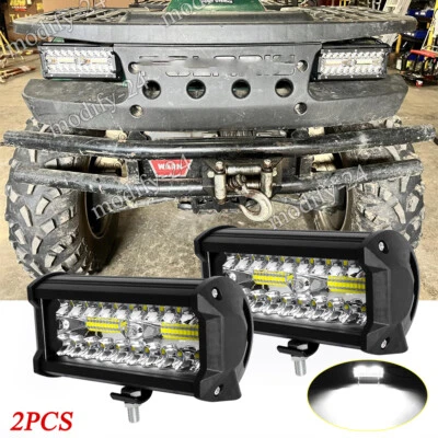 7"Inch 20000LM LED Work Light Bar Pods Spot Driving Lamp fit Can-am Polaris ATV - Image 1 of 4