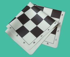 SchachQueen - Schachplan Schachbrett rollbar Silikon FG 57 mm rollbar braun/weiß