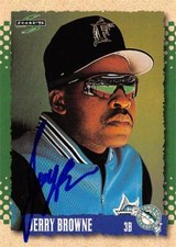 Jerry Browne autographed baseball card (Florida Marlins) 1995 Score #363