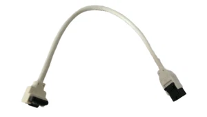 10" White SATA 3 III 6 GB/s Round SSD/HDD Data Cable Straight to Right Angle - Picture 1 of 1