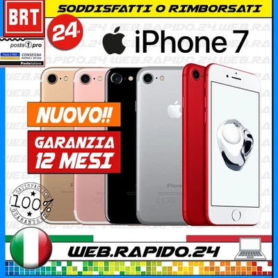 NUOVO! APPLE IPHONE 7 32GB 128GB 256GB IOS SBLOCCATO GARANZIA ITALIA 8 X 11 12 - Immagine 1 di 4