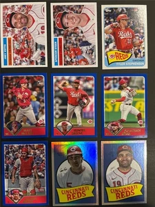 Set 9 carte con inserti 2023 Topps Archives Cincinnati Reds Master Team - Foto 1 di 1